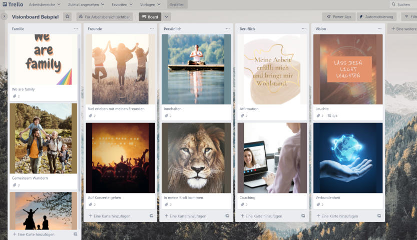 Ein Visionboard erstellen auf Trello